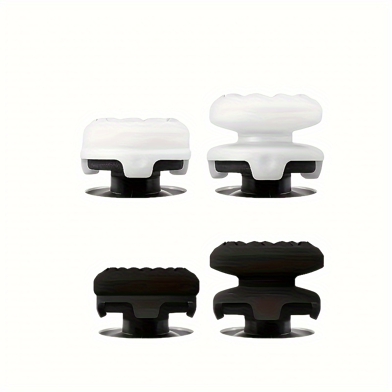 

2-piece Black & White High-durability Thumb Grips For Action Games - Professional Comfort Fit, Precision Enhancement