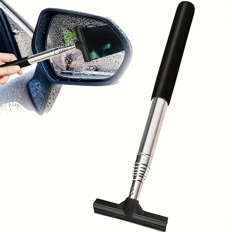 Car Rearview Mirror Wiper Teleskop Auto Spiegelabzieher Reiniger 98cm Lang  Kratzwasser Clearner Anti-Beschlag Anti-Regen Schaber Autozubehör