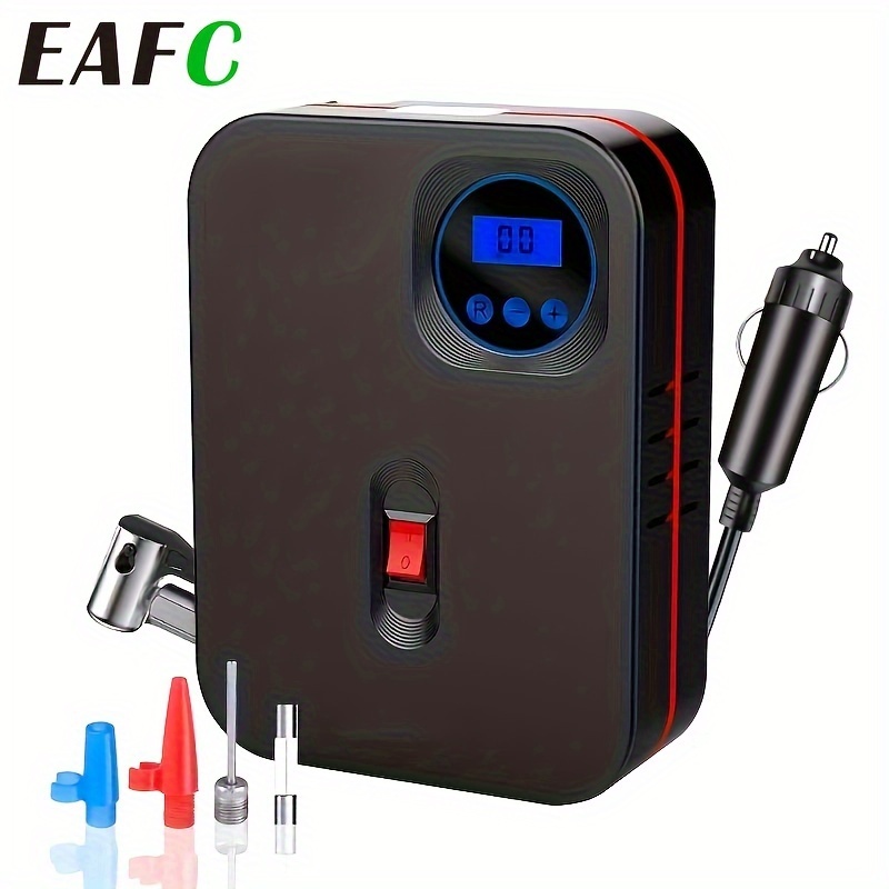 

Eafc 120w Car Portable Air Compressor Pump, Digital Tire Inflator 150 Psi Auto Air Pump For Car Motorcycle Led Light Tire Pump