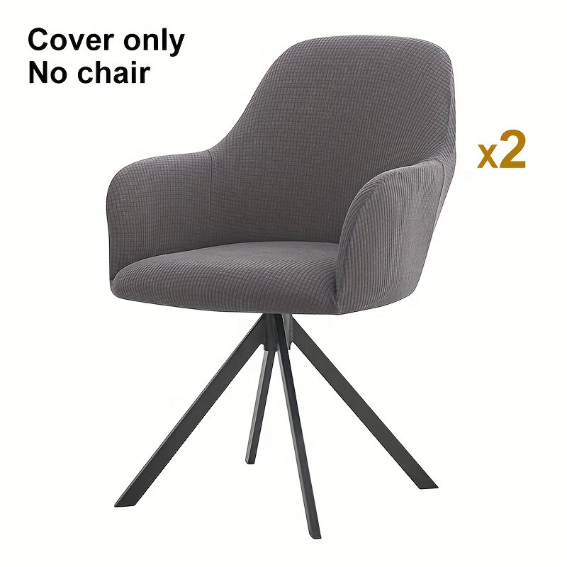 2pcs Irregular High Armrest Dining Chair Covers, Pc Office Home Dining Chair Protector