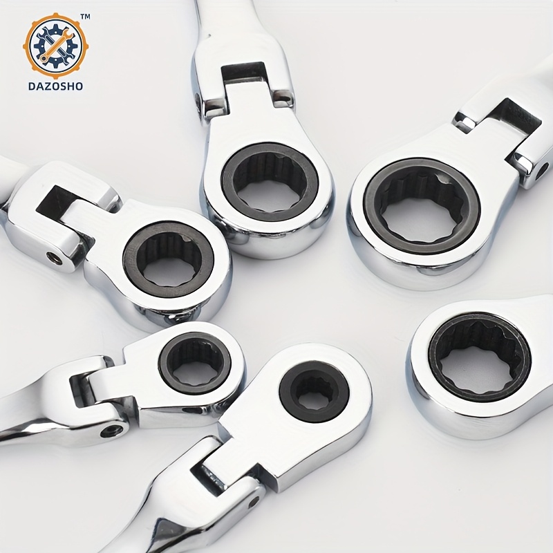 7 9 14pcs Ratchet Socket Set 72-Tooth 180° Flexible Head CR-V Chrome-Vanadium Steel for Rust Resistance and Durability Includes Fabric Storage Bag Suitable for Automotive/Home DIY Repairs