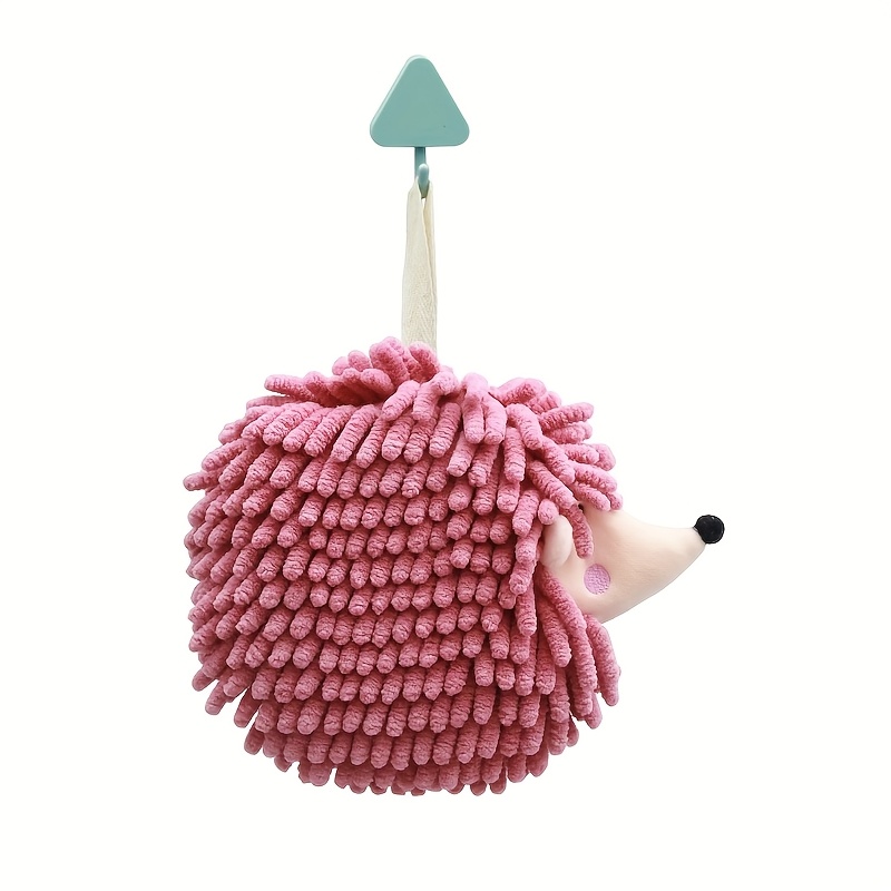 TEMU 1pc Hedgehog Shaped Hand Towel, Kitchen Hand Towel, Bathroom Hand Towel, Hung On The Wall, Cute Little Hedgehog Hand Towel, Reusable Cleaning