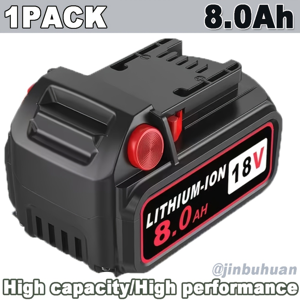 TEMU 1 Pack 8000mah 18v Mwl1810 Lithium-ion Battery Compatible With Cordless Drill Models, Rechargeable, Plastic Material Battery