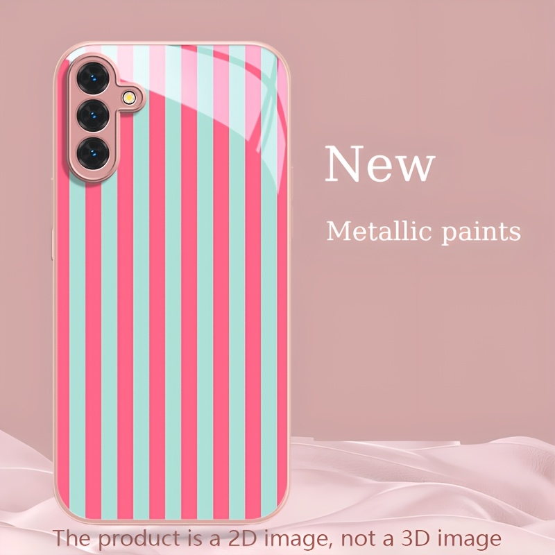 TEMU de Vidrio Templado con Pintura Metálica para for Samsung Galaxy A14, A24 4G, A04, A04S, A05, A05S, A06, A13, A15, A16, A22, A23, A24, A25, A26,