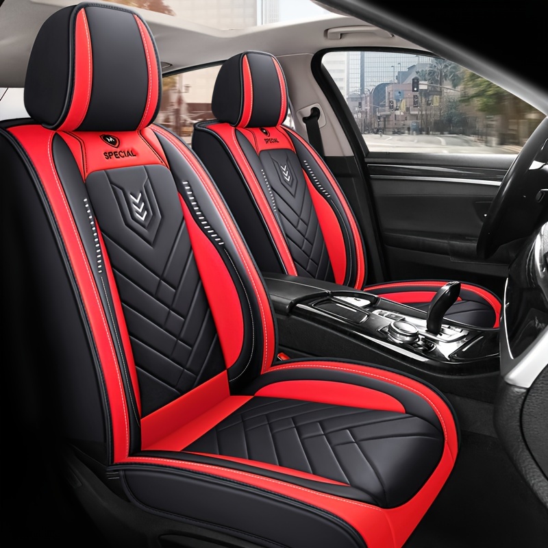 

5-seat Car Seat Covers For Sedan For Suv, Wear-resistant Pu Leather Seat Cover Seat Cushion, 4 Seasons Universal Fully Wrapped Seat Protector