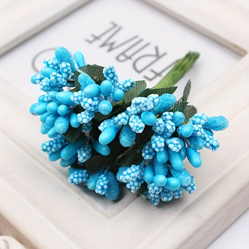 TEMU 10 Stk. pro Packung Simulationsstern Quaste Bouquet Hochzeit Papierblumen mit Blatt Perlenkern Girlande Geschenk Zusätze Girlande Handgefertigte