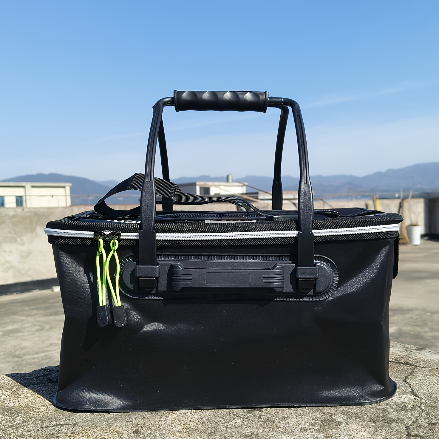 eva fishing bucket live fish bucket foldable bucket shoulder eva fishing bucket live fish bucket foldable bucket shoulder