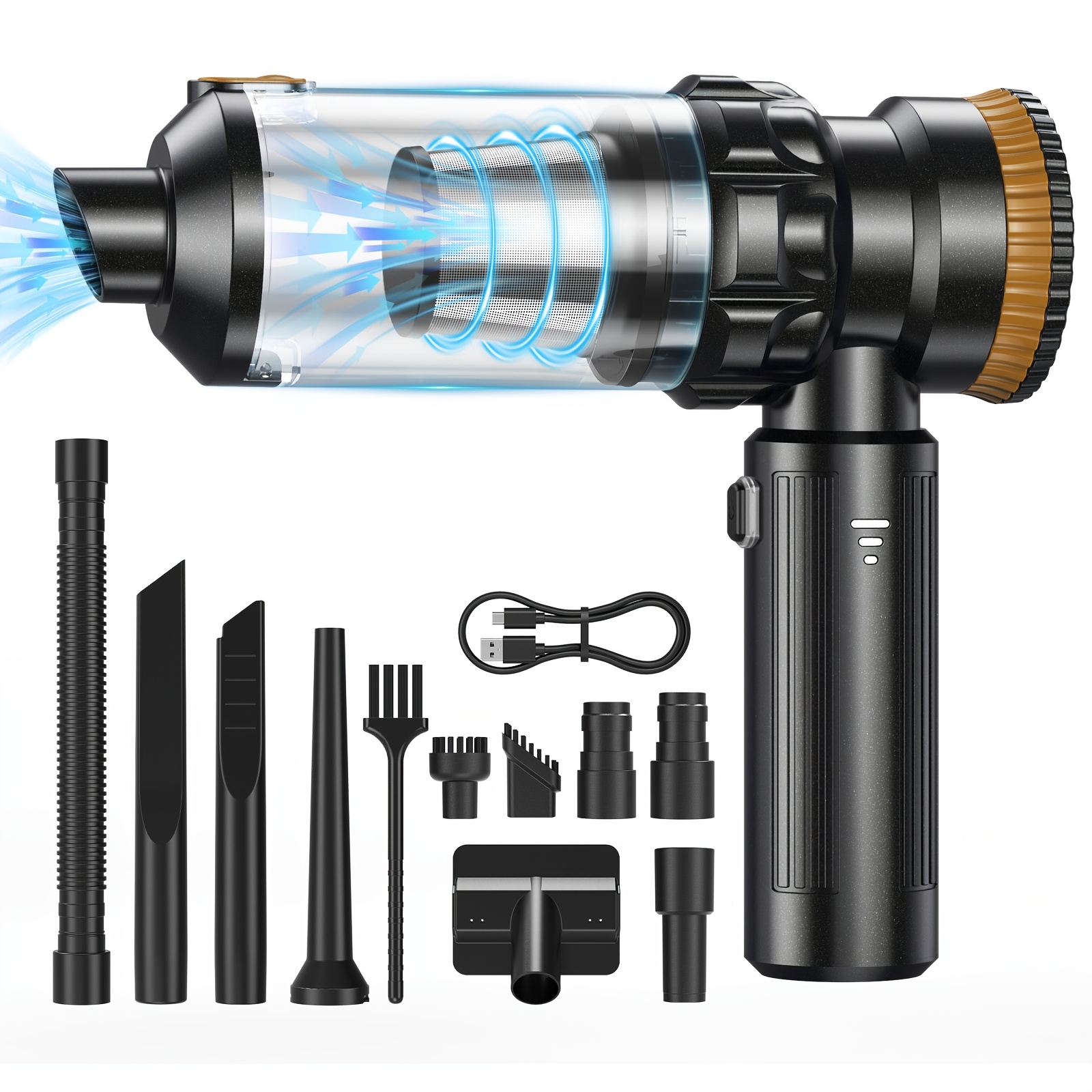 TEMU 28000pa Strong Suction Handheld Vacuum Cleaner 0.3l Large Dust Cup With Reusable Filter Complete Additions For Office Pet Cleaning Reliable