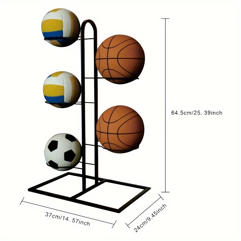 

2/3/4/5-layer Basketball Storage Rack, Simple Sports Ball Display Rack For Football Volleyball Basketball