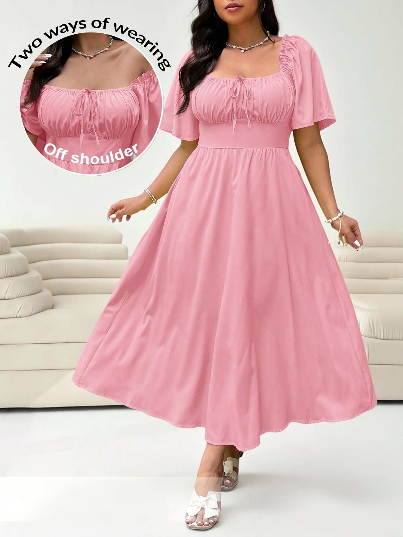 chinese dress ladies LADIES ROSA DRESS-ALOFA LD3730  www.tanoa.co.nz