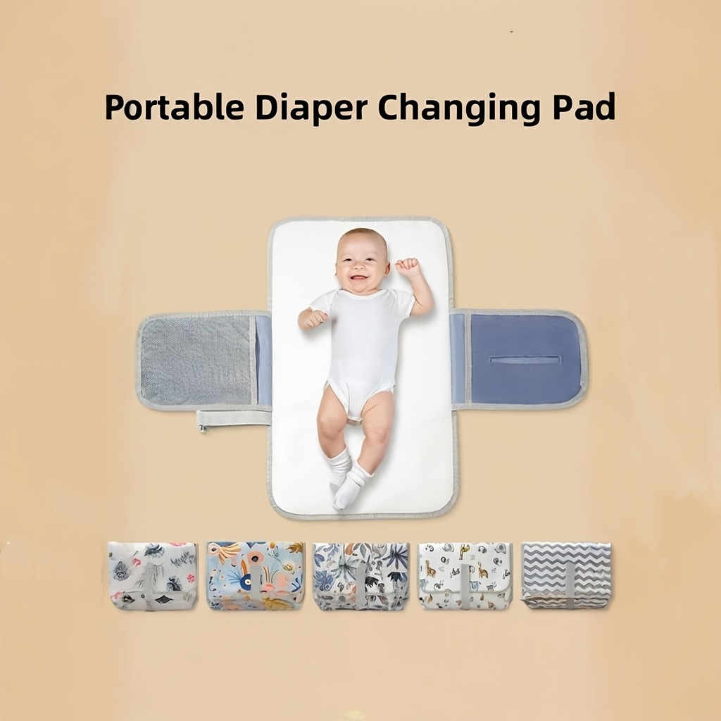 Fasciatoio Portatile Pieghevole Per Neonati - Rosa, Impermeabile, 58.5x30.5 Cm, Per Viaggi - Foto 7