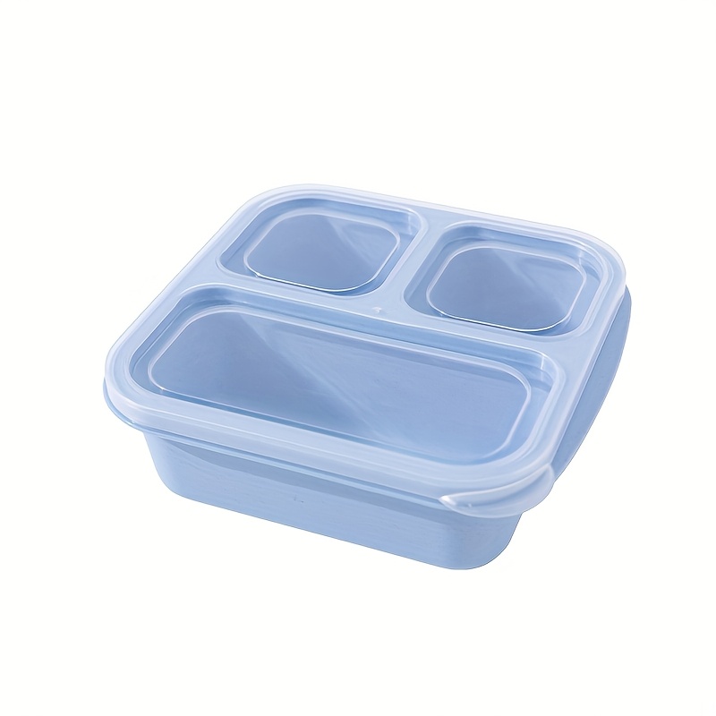 TEMU 1pc Snack Candy Nuts Fruit Storage Box, 3-compartment Snack Containers, Reusable Meal Prep Containers, Portable Lunch Boxes For Home And Office,