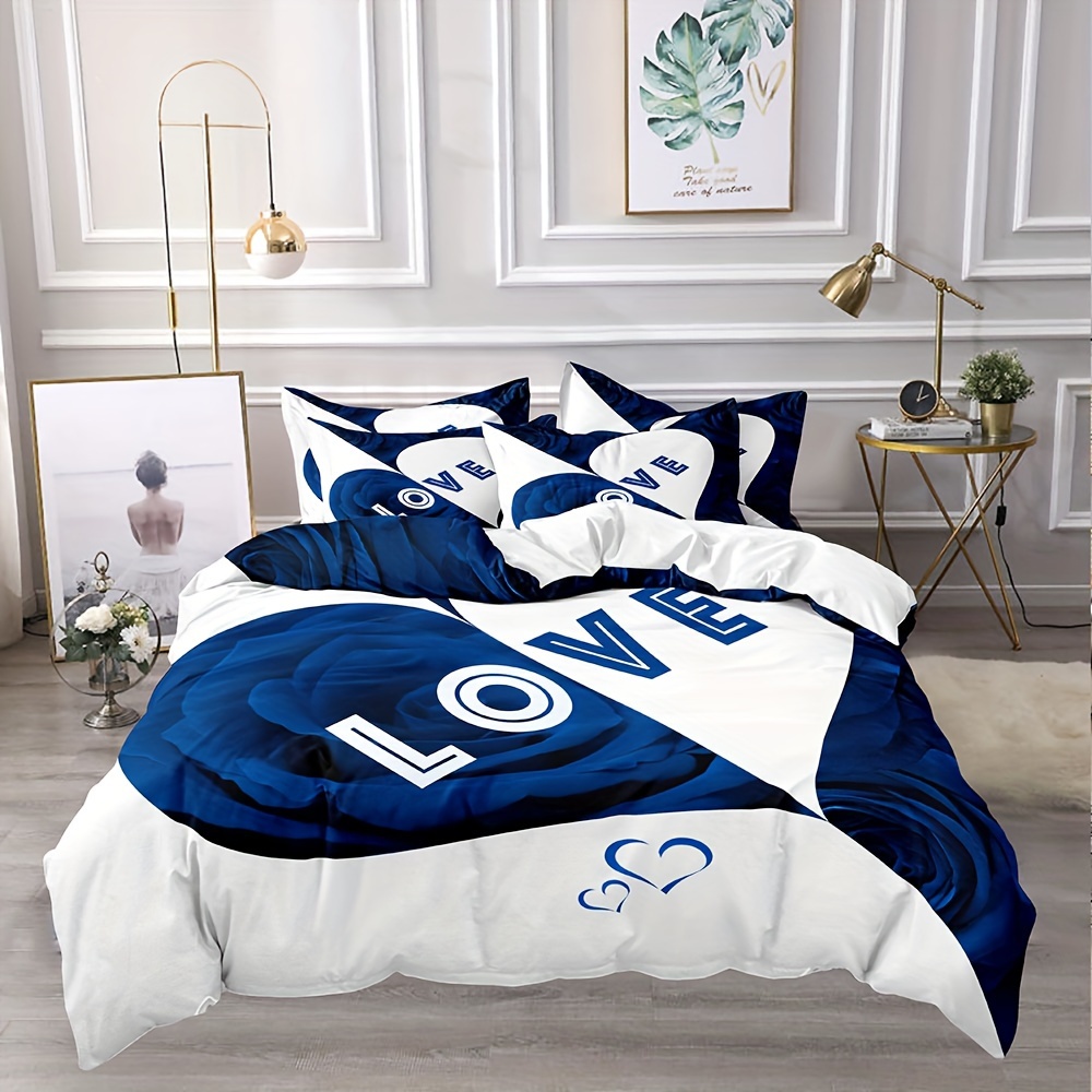 

2/3pcs Bedroom Decoration, Soft And Comfortable Quilt Cover Set Including 2 Pillowcases, Does Not Quilt Or Pillow