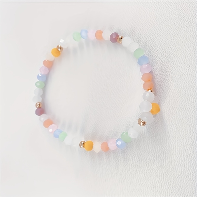 Boho Style Women's Beaded Flower Bracelet for Spring/Summer