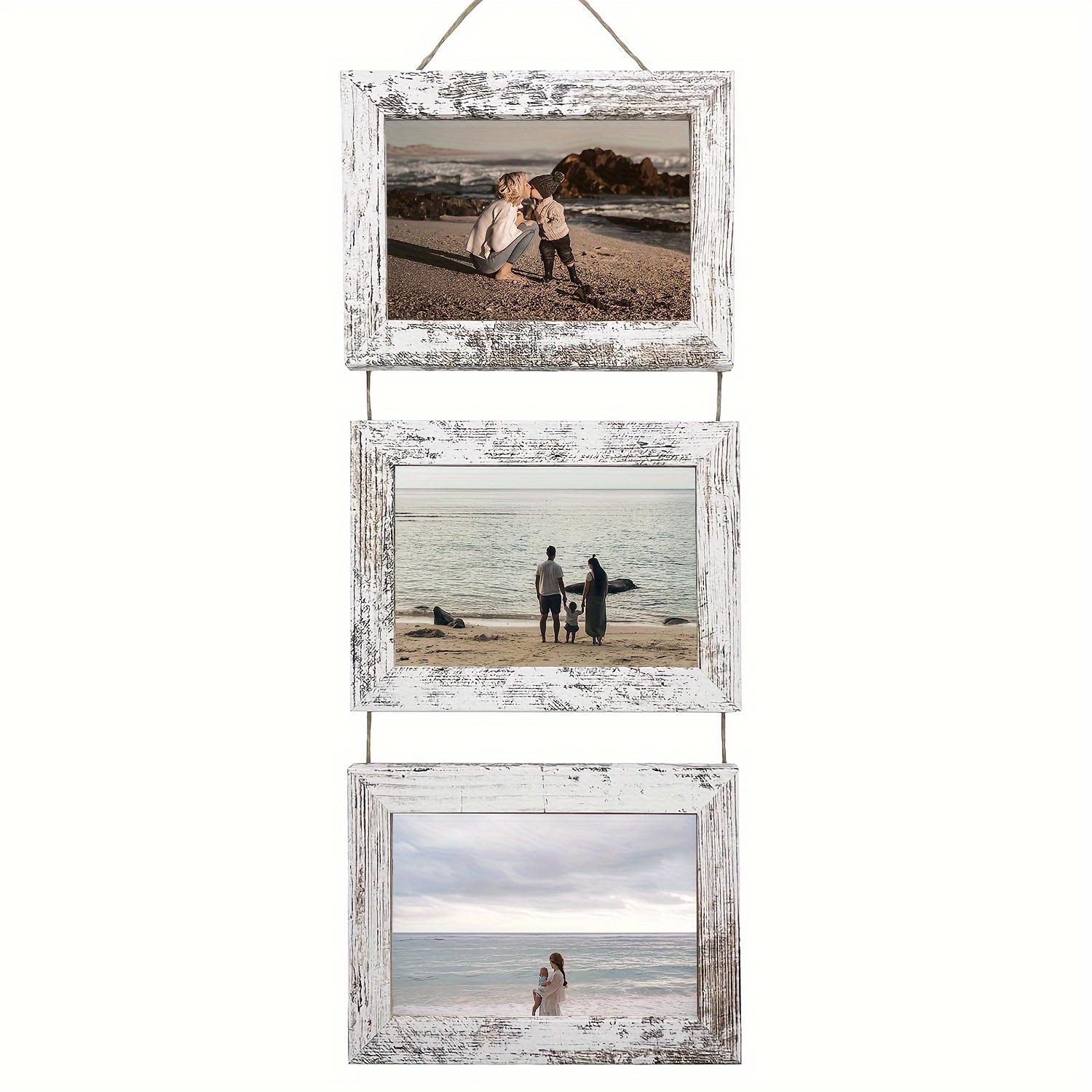 

Fashionable Vintage Collage Frame - 4x6 Inches, With 3 Open Photo Frames, Suitable For Home And Office Decoration