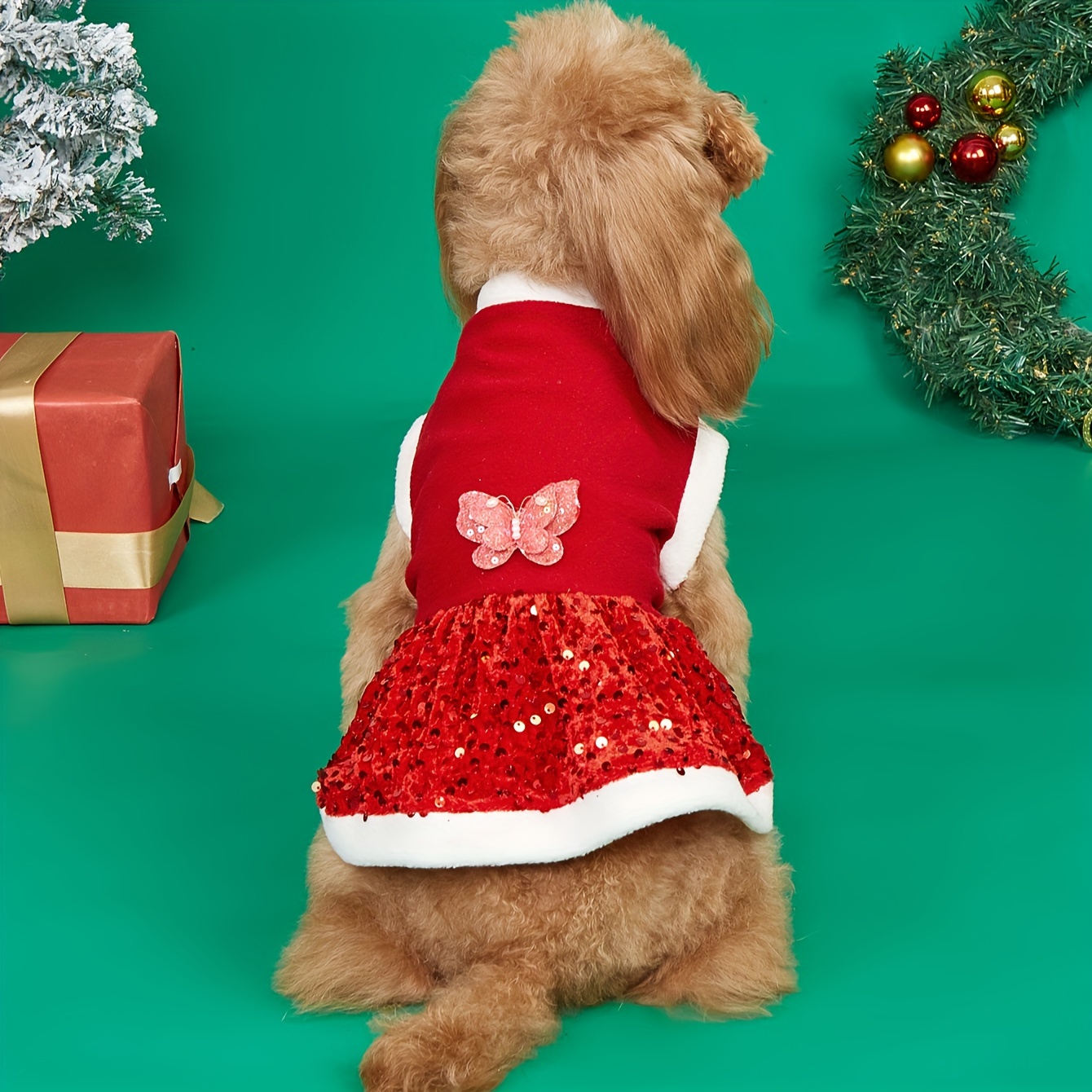 small dog christmas dresses Fitwarm Puff Sleeve Dress, Elegant Dog Christmas Outfit, Doggy Clothes for Dogs Girl, Pet Apparel, Black, Red, XXS : Pet Supplies Perfect festive outfit for small pups. Christmas Outfits for Small Dogs