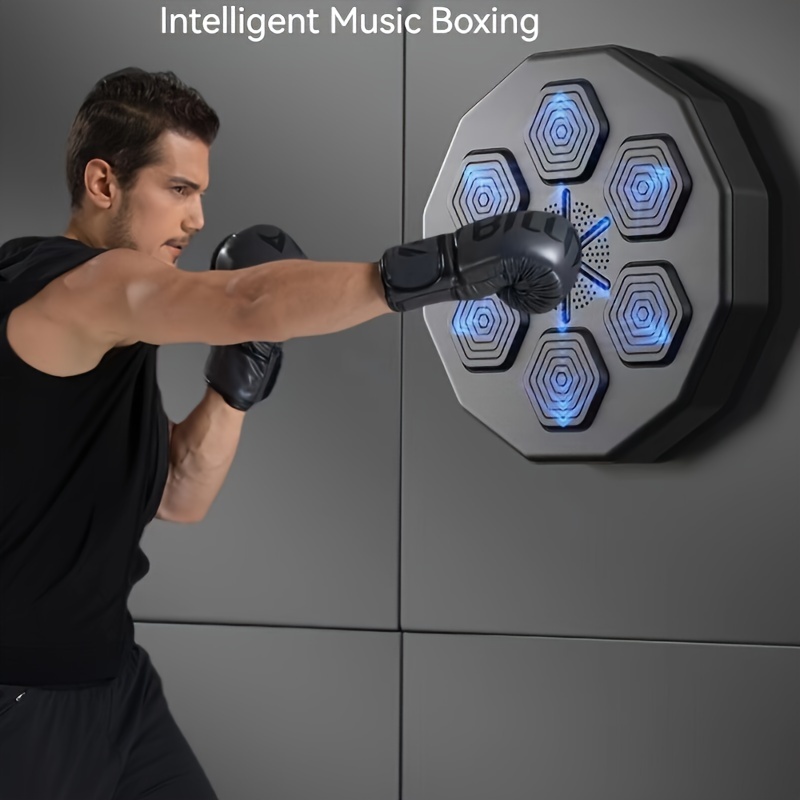 XUELF Máquina de boxeo inteligente objetivo de boxeo musical máquina de  boxeo inteligente montada en la pared con luz musical y guantes de boxeo