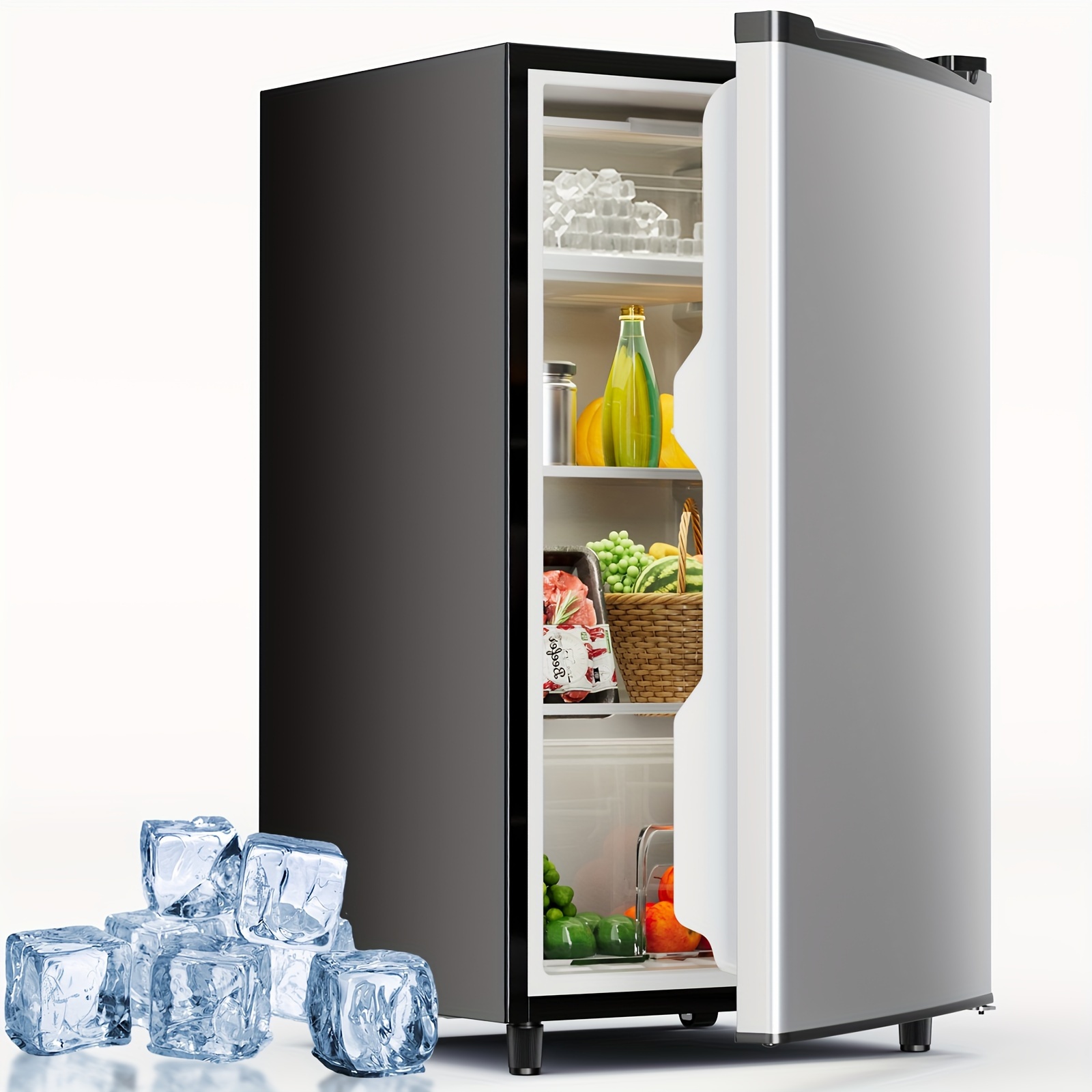 

Mini Fridge With Freezer, 4.3 Cu.ft Mini Refrigerator Fridge, Single Door For Food Storage Or Cooling Drinks