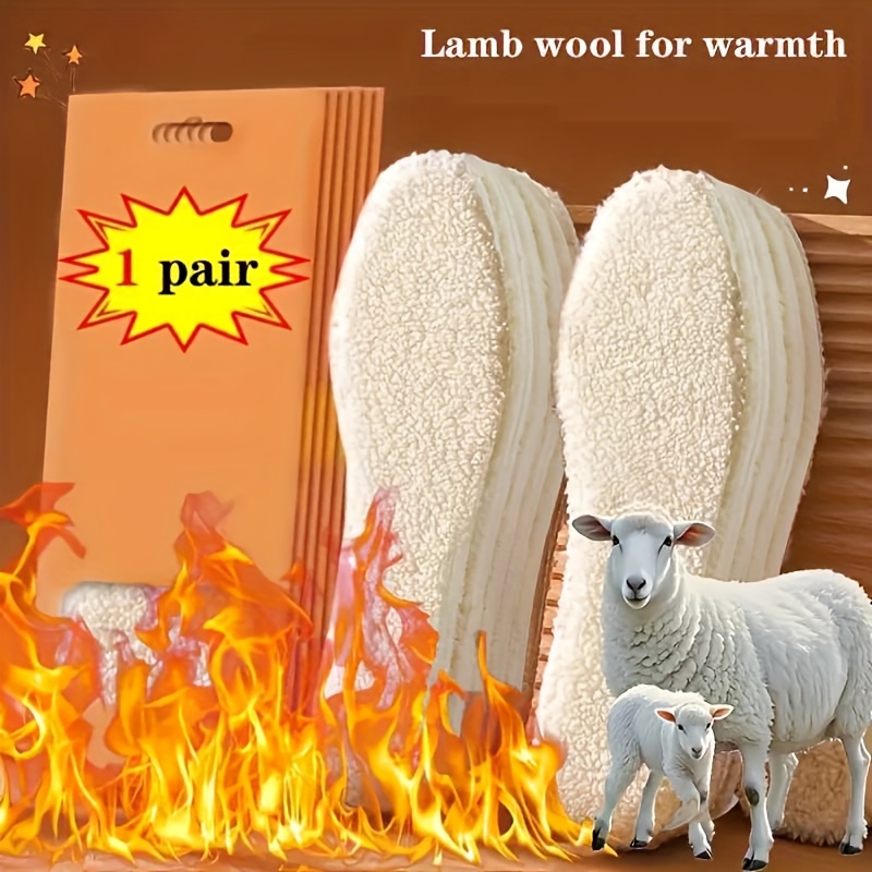 autumn and winter cold resistant heating lamb velvet warm insoles unisex winter and velvet integrated fleece lined thickened   anti odor and breathable insoles