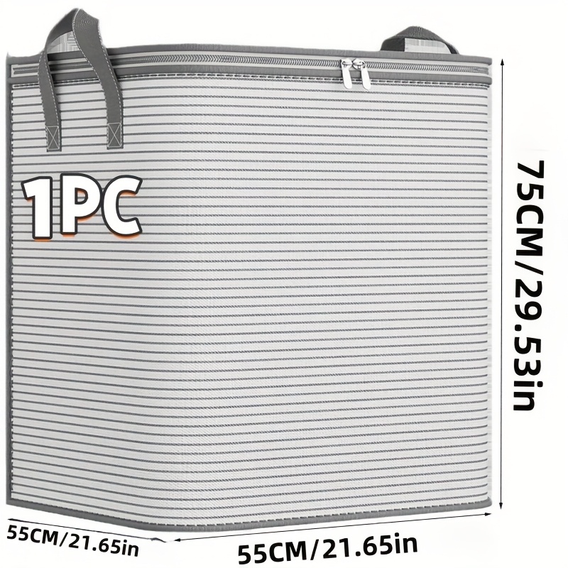 TEMU 3pcs/ 1 Pack Of Large Storage Bags, Folding Blanket Storage Bins, Clothing Storage Bins, Folding Laundry Organizers And Storage Containers With