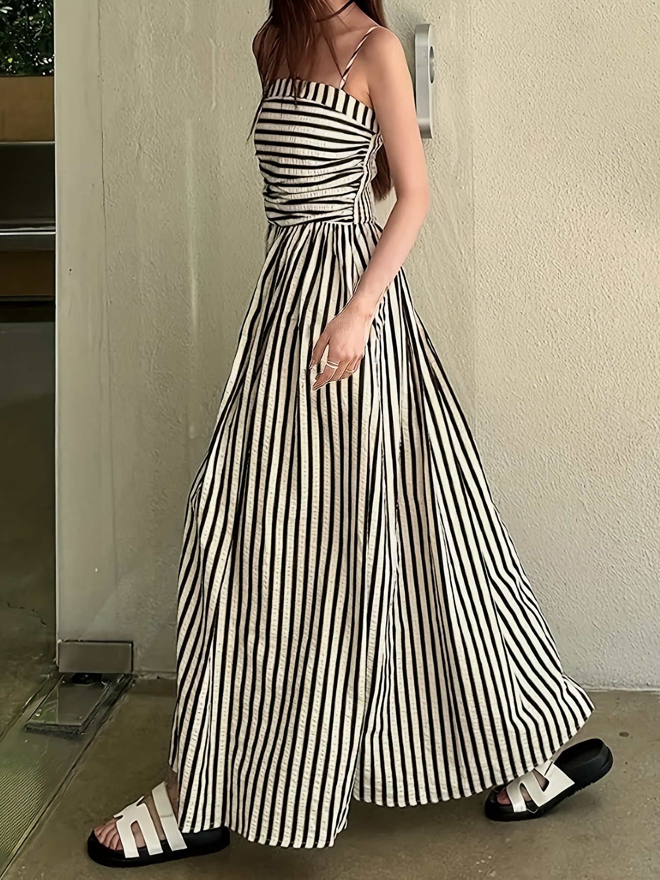 vertical line dress design A Line Dress With Designer Striped Dress Vertical Line Dress Design Line  Dress Black And White