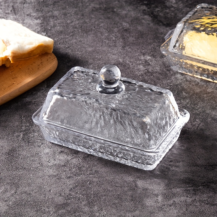 TEMU Butter Dish, Fresh-keeping Dust Cover, Glass Butter Dish, Lidded Butter Dish, Cake Plate, Dust Cover, Glass Dome, Dust-proof Butter Dish, Pastry