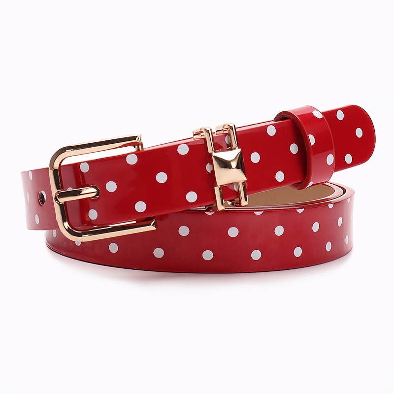 TEMU 1pc Women's Belt, Fashionable Polka Dot Sweet Vintage Belt For Daily Wear With Skirts, Casual Jeans, Waist Cinching Decorative Belt
