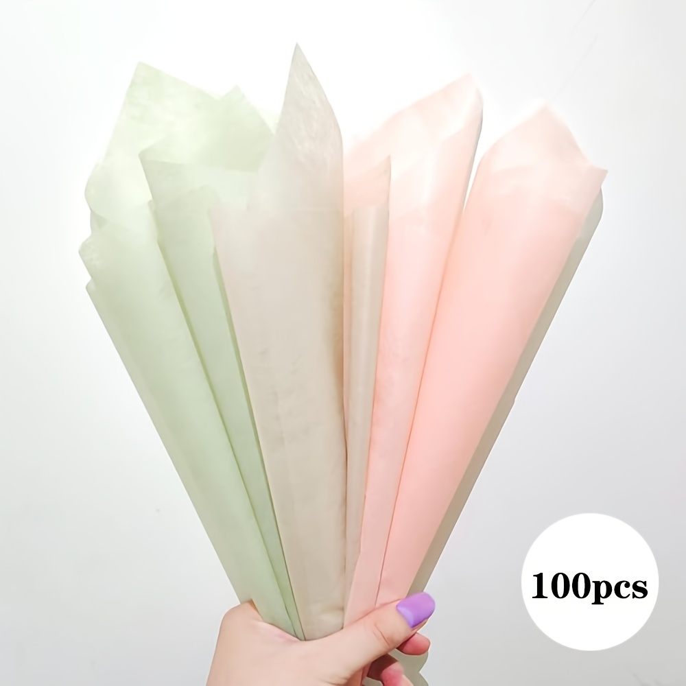 

Sheets (50 White + 50 Pink) Floral Packaging Paper Milk Small Bouquet Packaging Materials Flower Flower Packaging Paper Gift Packaging Paper