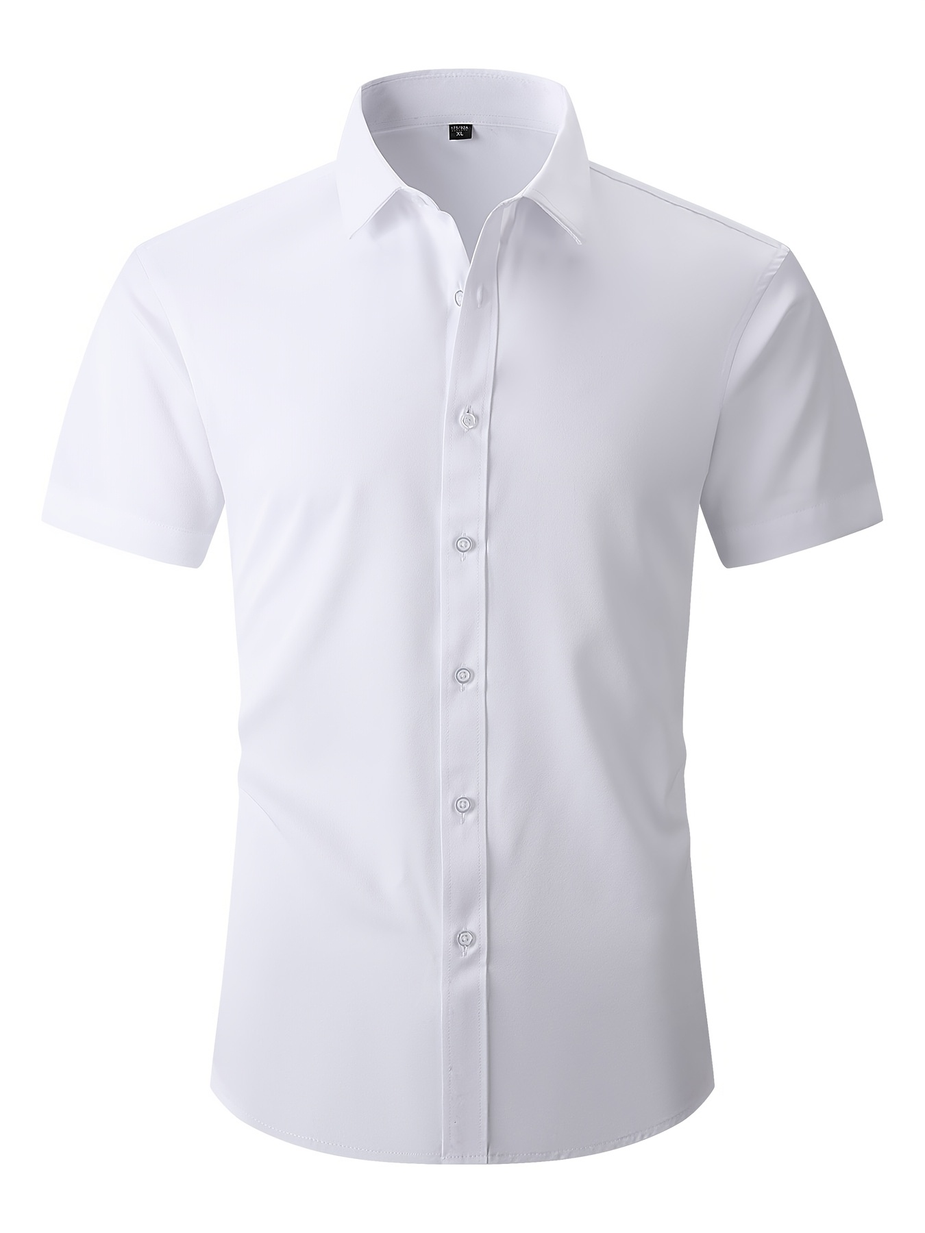 green emerald velvet dress Light Grey Oxford Collared Short Sleeve Shirt | The Gobi main image 0