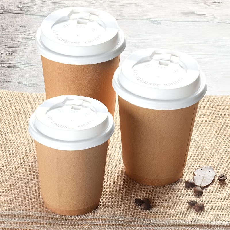 50pcs 12 ounce disposable coffee cups cover hot cups - Temu Saudi Arabia