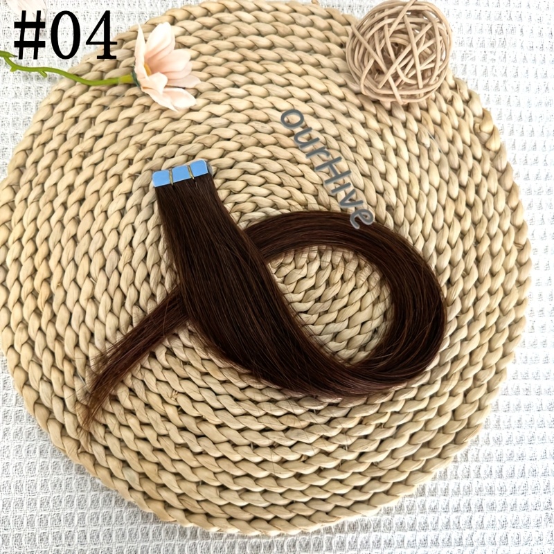 04 mini tape in hair extensions human hair skin weft machine   natural tape in extensions 10pcs for side tape on hair invisiable straight human hair extensions details 4