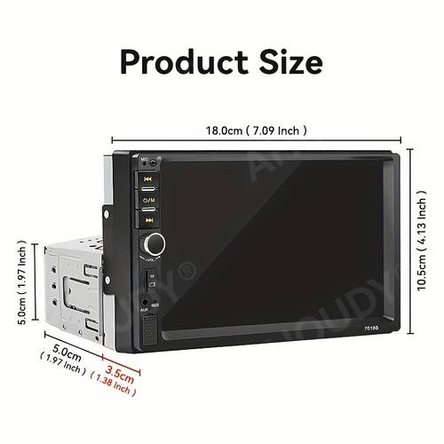 7 inch 1 din car stereo multimedia mp5 player with wireless fm usb aux