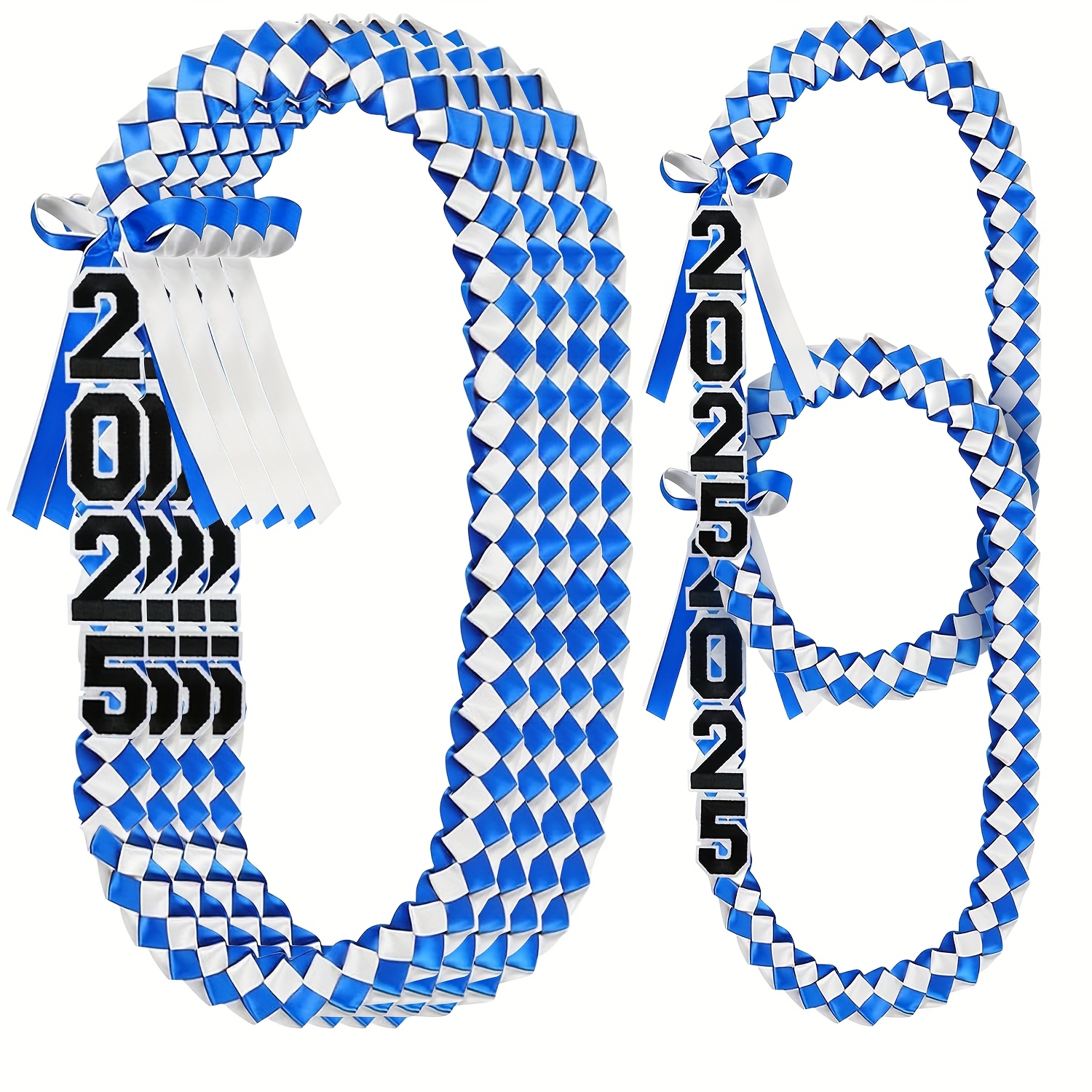 6pcs Graduation Honor Cords - 47.24 inch Dual-Tone Braided Polyester Ribbons with "Top School" Label, Golden, Red, Black, Green, Blue - Perfect for High School & College Graduation Party Gifts, Handmade Decorations for Men & Women, Graduation Party Decorations