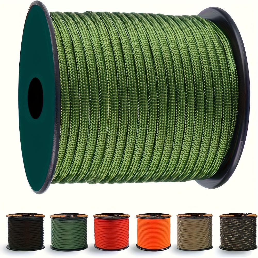 TEMU Cordon tressé 4 mm à 7 de 50 m, corde utilitaire polyvalente pour le camping air, les loisirs créatifs et de tente