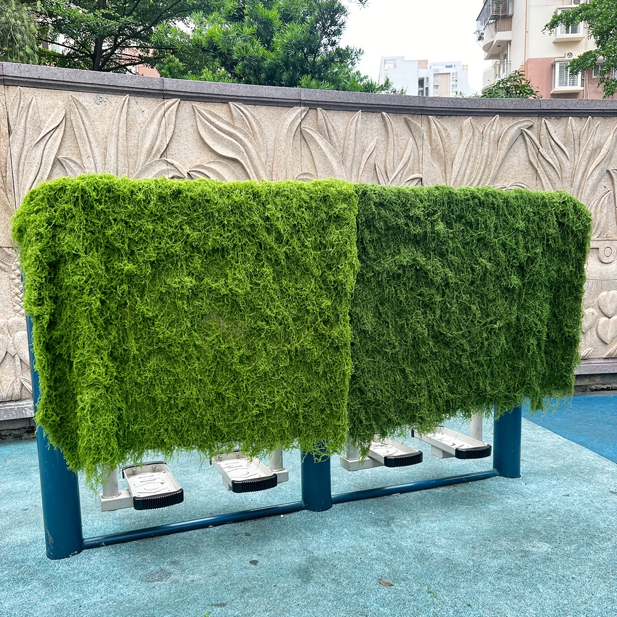 

Artificial Moss Mat - Realistic Green Grass For Indoor Landscaping & Floral Decor, Polyester Fiber Artificial Grass