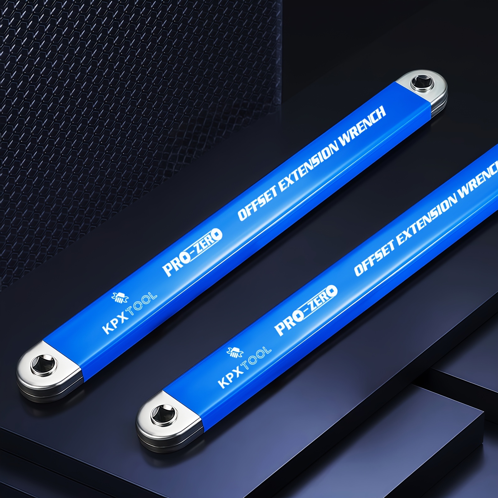 2合1多功能棘轮偏置延长扳手，配有1/2、1/4和3/8方头转接器，适用于狭窄空间，180度旋转、大扭矩、防滑手柄、耐用金属材质，适用于小型通用延长扳手，汽车维修手动工具 商品详情 2