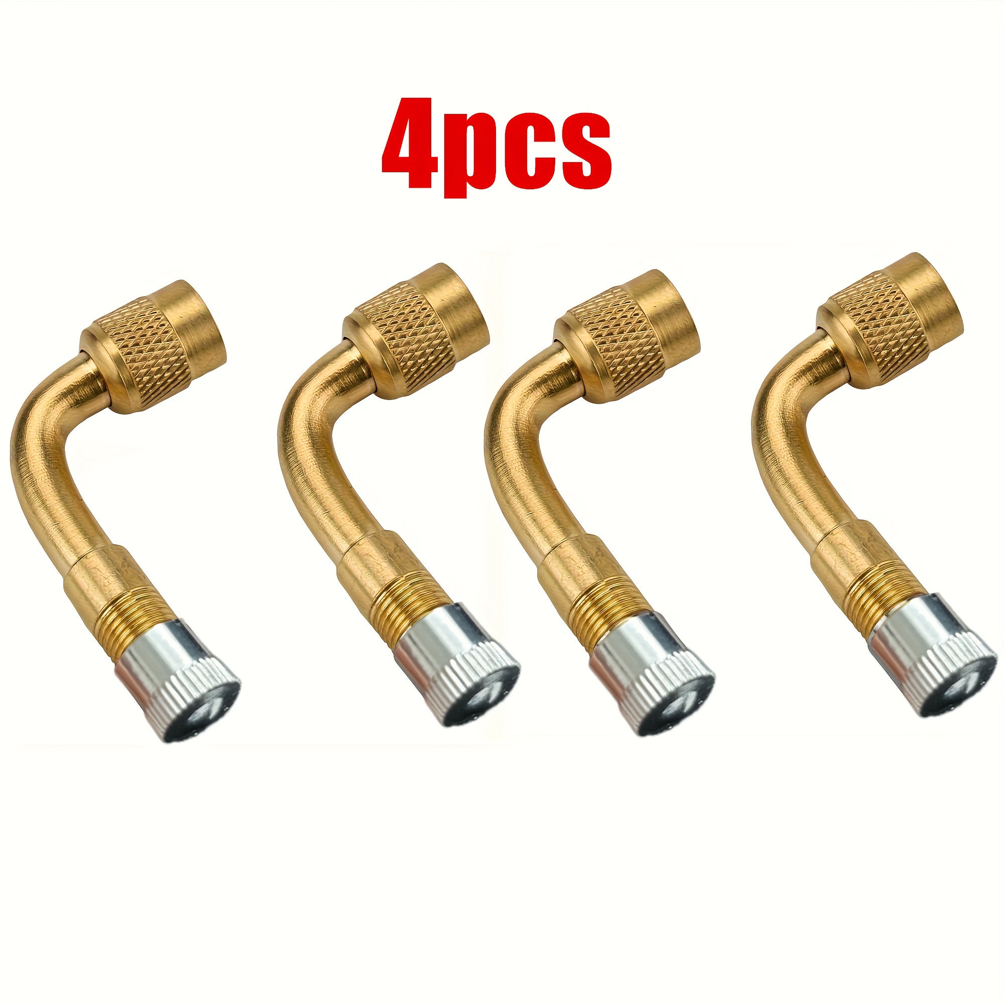 4pcs/ 2pcs 90-degree Tire Valve Extension Adapter - Fits Cars, Motorcycles, Bikes & Scooters