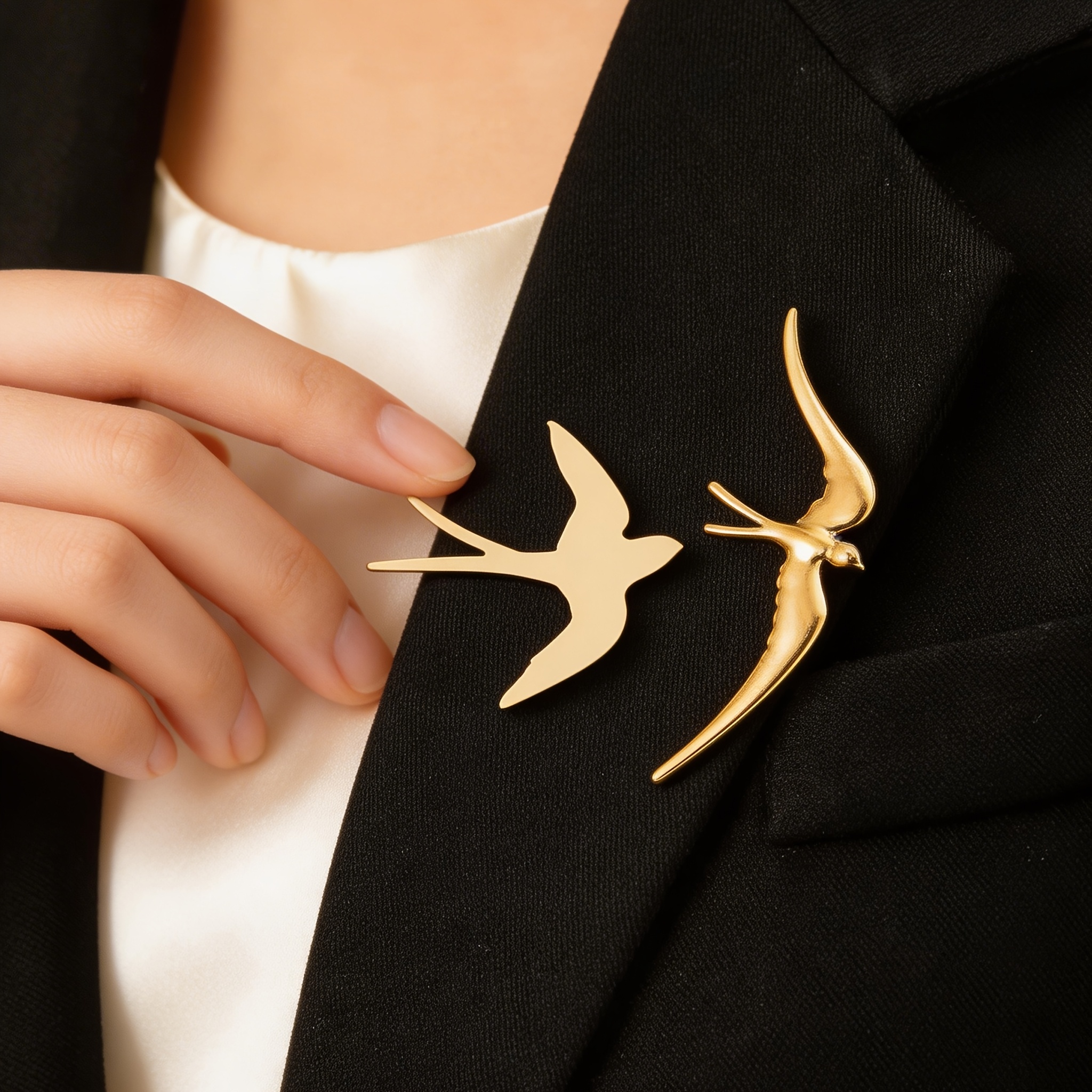 TEMU 2pcs/ Stylish And Elegant Ins-style High-end Design Women's Brooch - Elegant Collar Accessory, Suitable For Parties, Weddings, And Daily Wear -