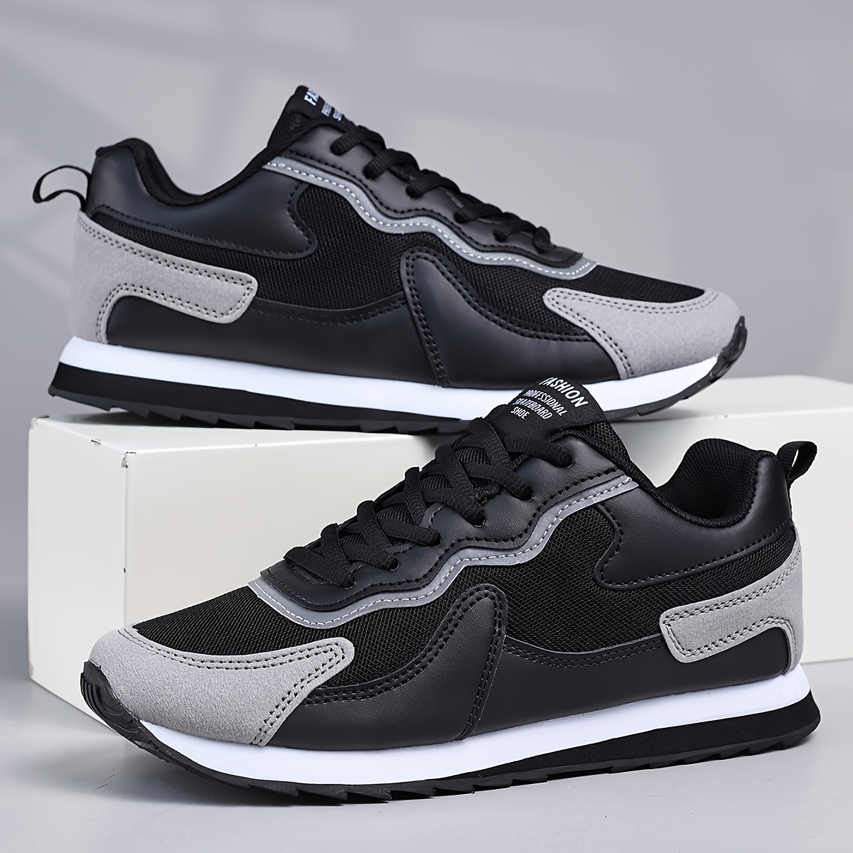 TEMU [sneakers] Mallaza Men's Trendy Durable Comfortable Lightweight Convenient Retro Shoes Four-strap Niche Versatile Road Running Shoes