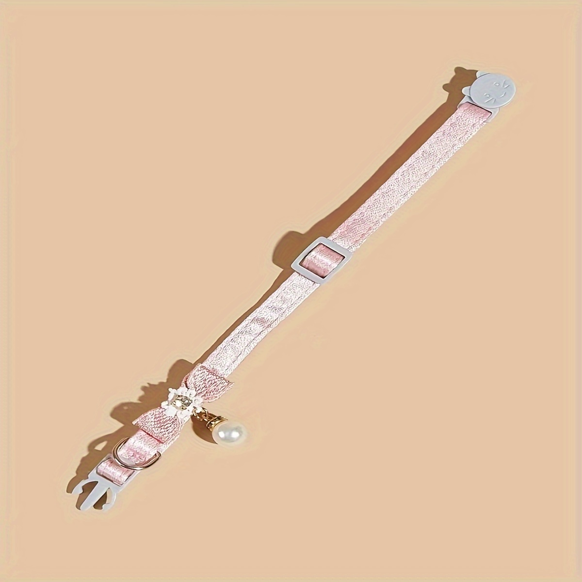 chic adjustable cat collar with lace bow tie soft comfortable polyester for everyday party wear Product details 5