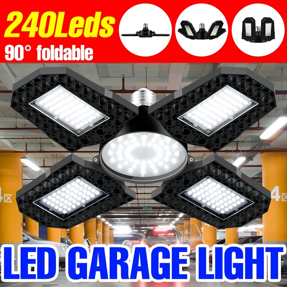 Led Garage Ceiling Lighting 10+1 Adjustable Panels Lights - Temu