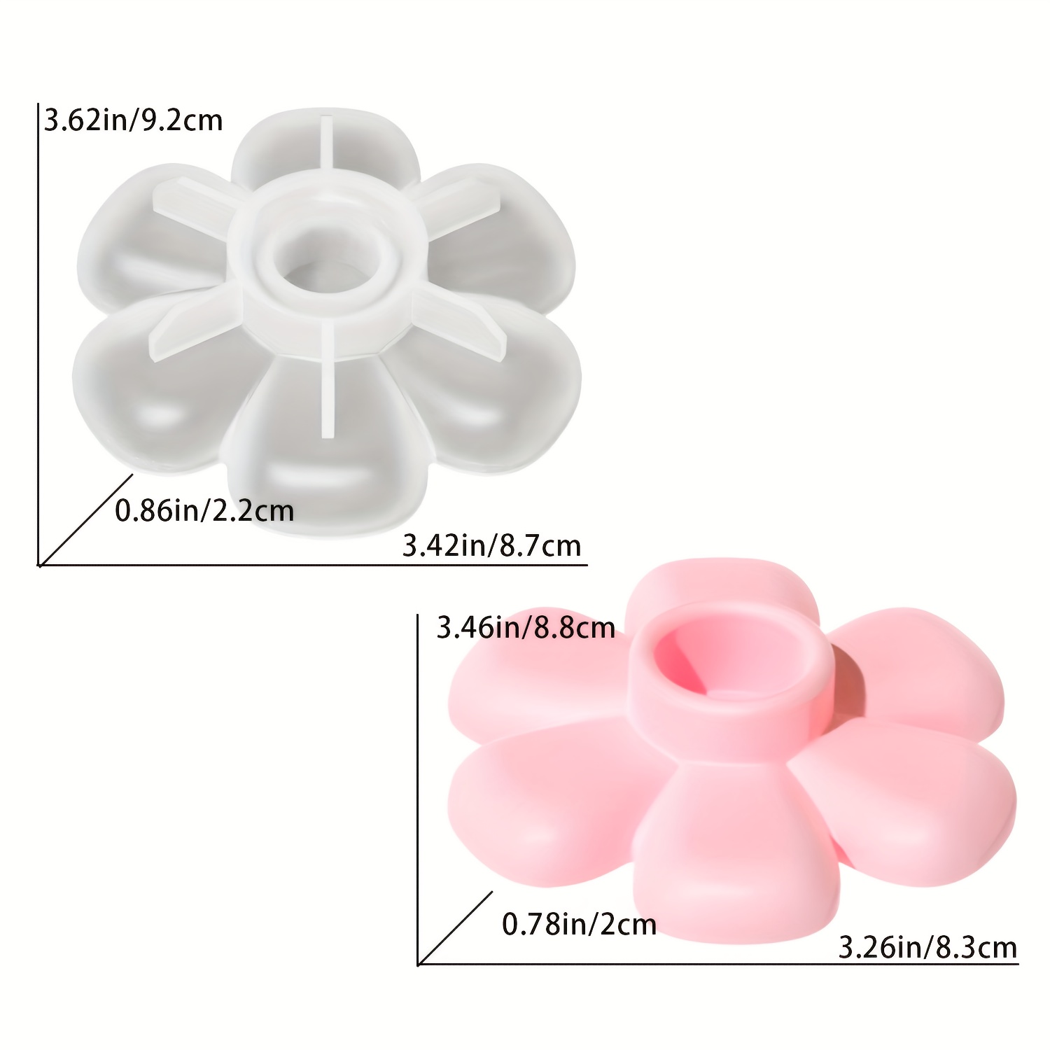 Flower Candle Holder Silicone Mold Candle Holder Tray Casting Plaster Resin Candle Holder Crafts Making Home Decorations