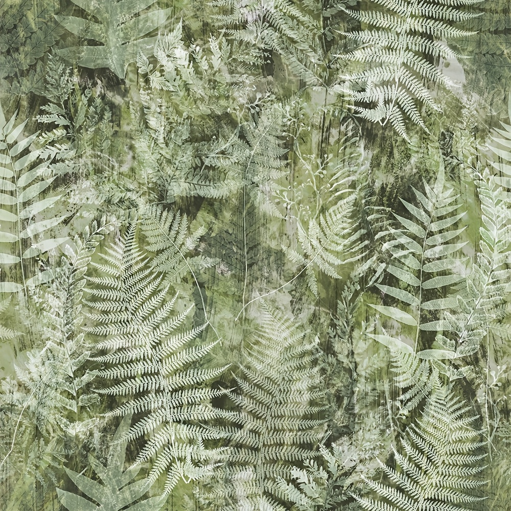 Image of 1 Roll Plant Flower Leaves Wallpaper, Self-adhesive Removable And Pasteable Wall Decor, , Removable Pvc Contact Paper, Home Renovation Wallpaper, Furniture Headboard Cabinet Decoration Stickers