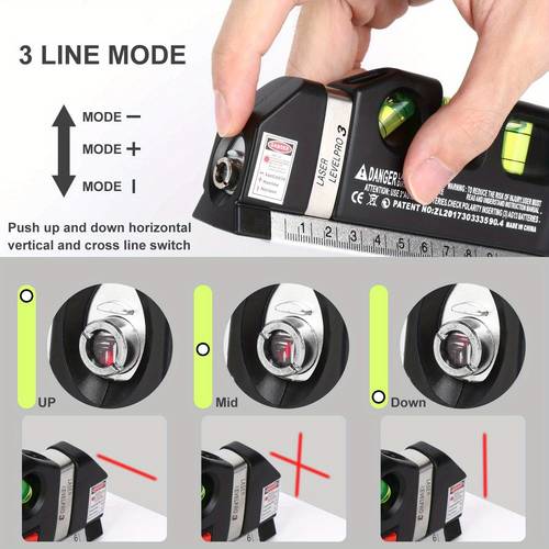 laser level tool multi purpose laser level kit standard cross line laser level beam tool with metric ruler 8ft 2 5 picture hanging cabinet tile wall