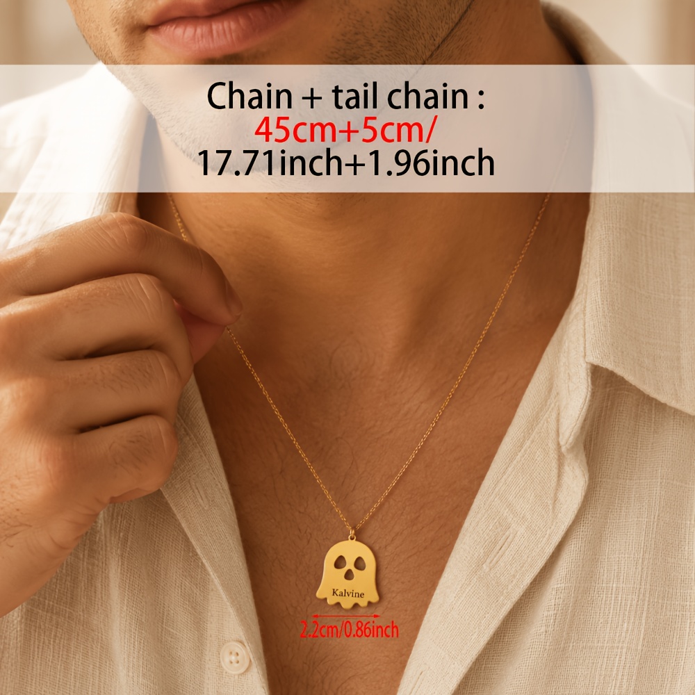 Personalized Cute Engraved Pendant Necklace