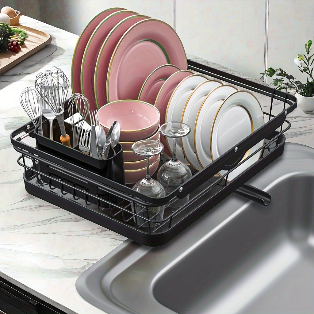 

Dish Drying Rack - Multifunctional Expandable Dish Drying Rack, Adjustable In Sink Dish Drying Rack, Rustproof Kitchen Dish Drying Rack