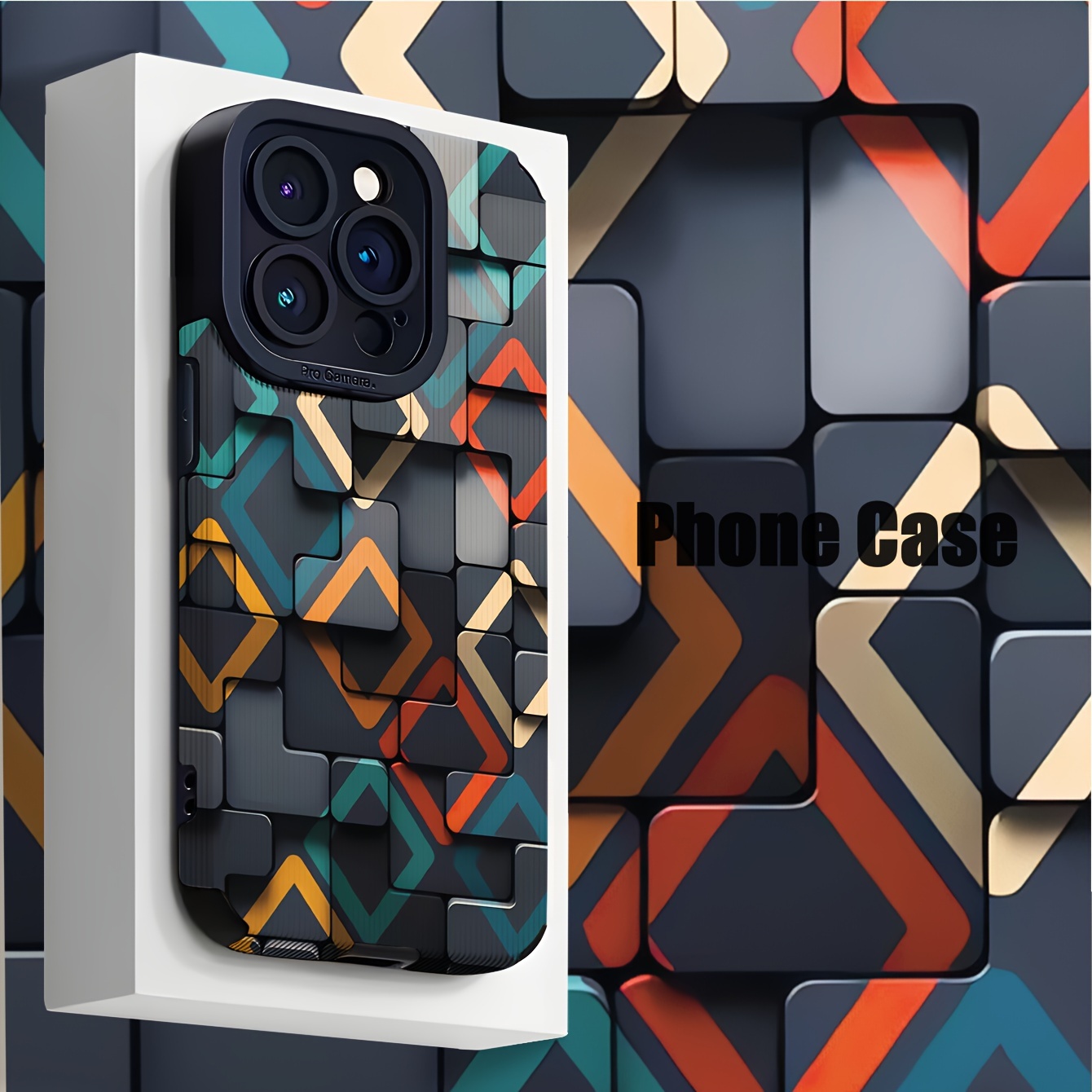 

Geometric Pattern Tpu Phone Case For Iphone 7/8/x/xs/11 Series/12 Series/13 Series/14 Series/15 Series - Durable Anti-scratch Protective Cover With Vibrant Design