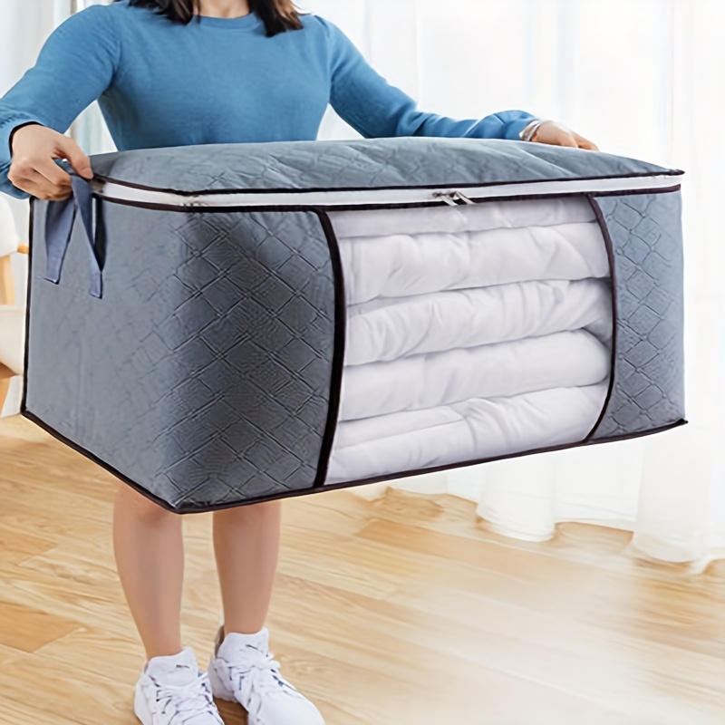 extra large foldable storage bag for blankets bedding comforters versatile organizer with zipper closure ideal for   under bed storage details 0