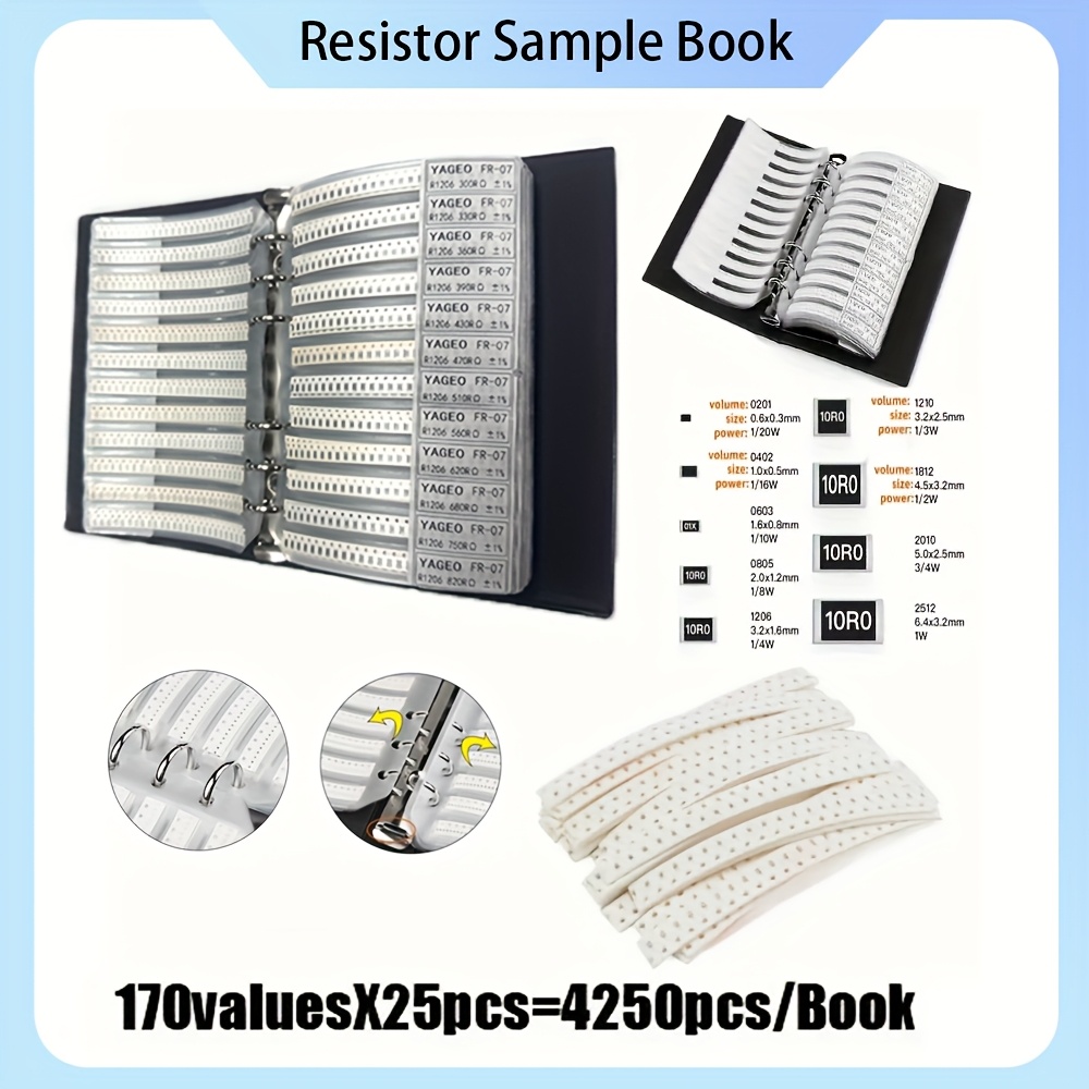 660pcs SMD/SMT Resistore 0805 0603 1206 Pack Assortimento Kit