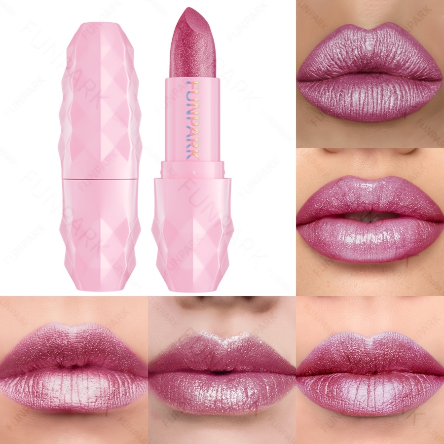 Image of Lipstick 24 Hours Long Lasting, Lipstick For Women, Lipstick Waterproof Long, , , Pearlescent, Sparkle, Portable Travel Makeup, Spring And Summer Elegant , Lip Makeup